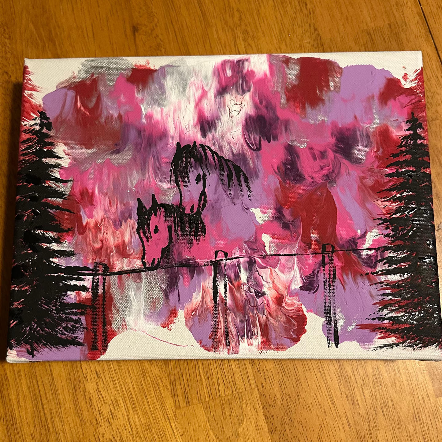 Painting by a Horse