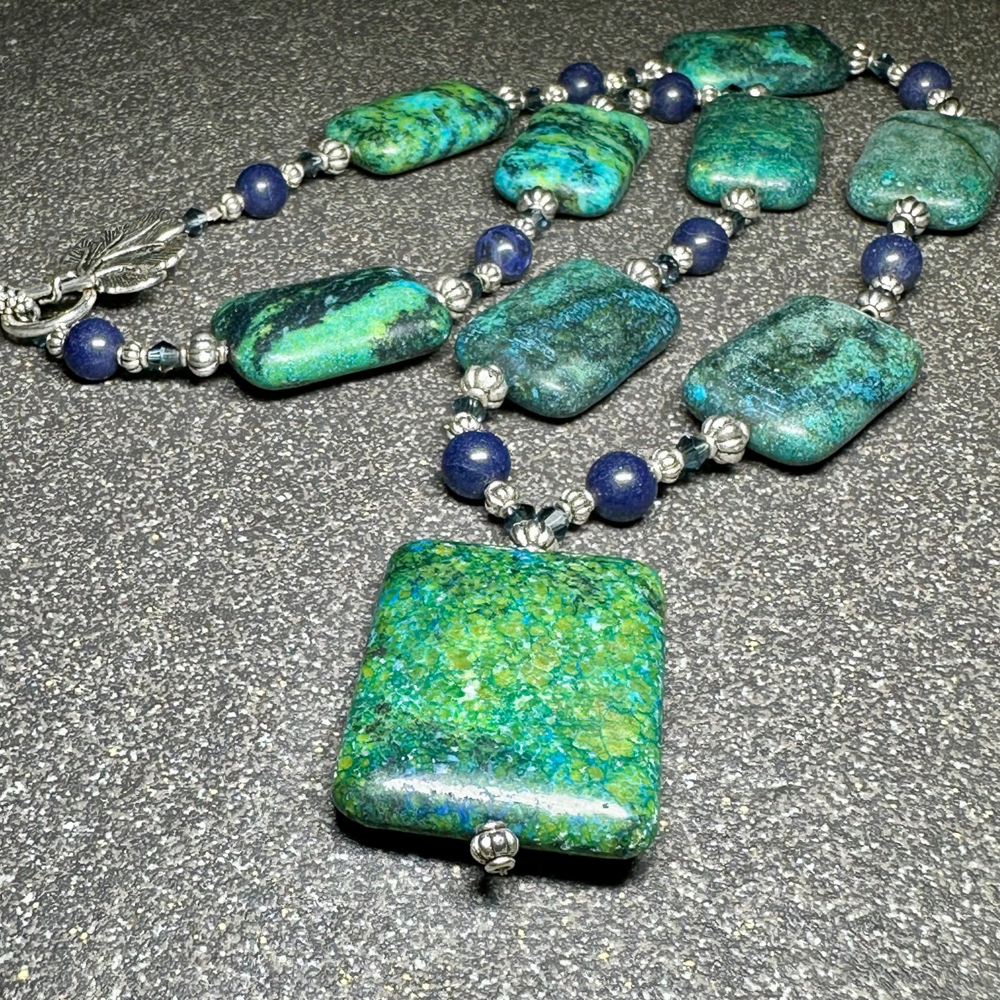 Chrysocolla and Lapis Necklace