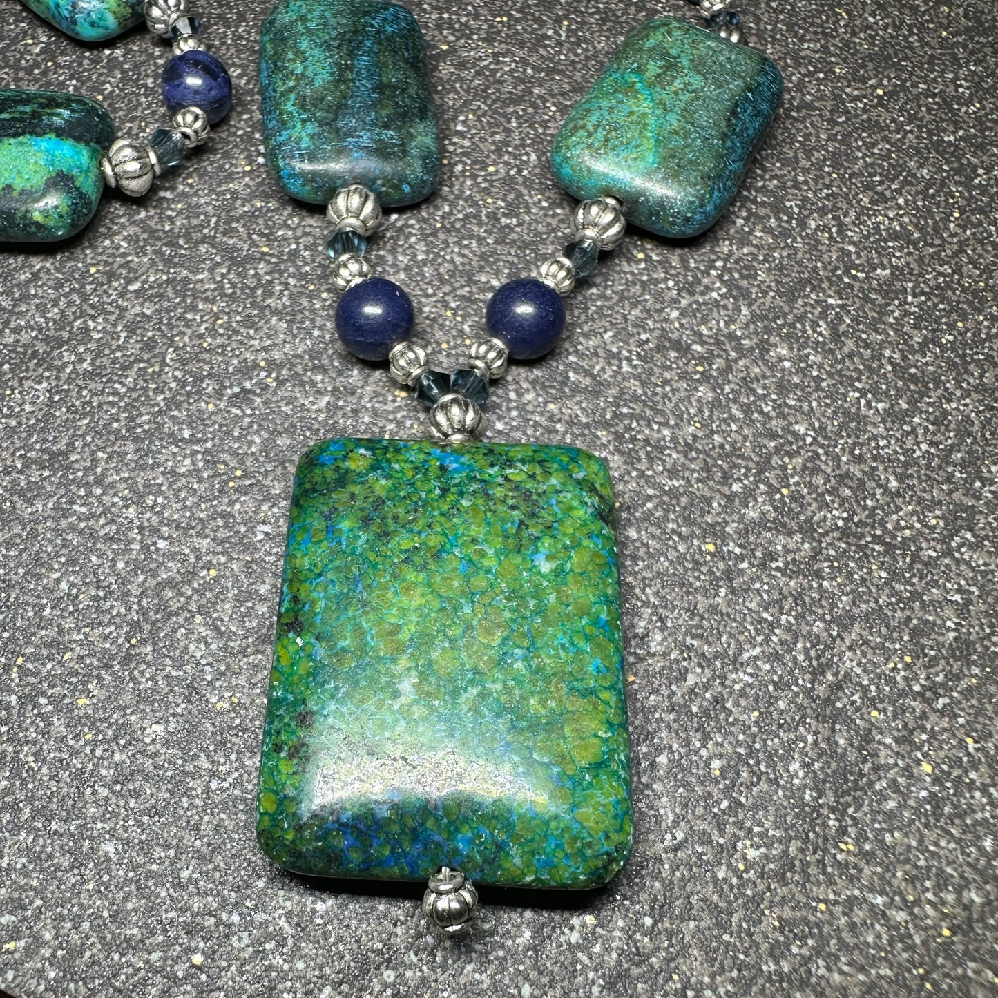 Chrysocolla and Lapis Necklace