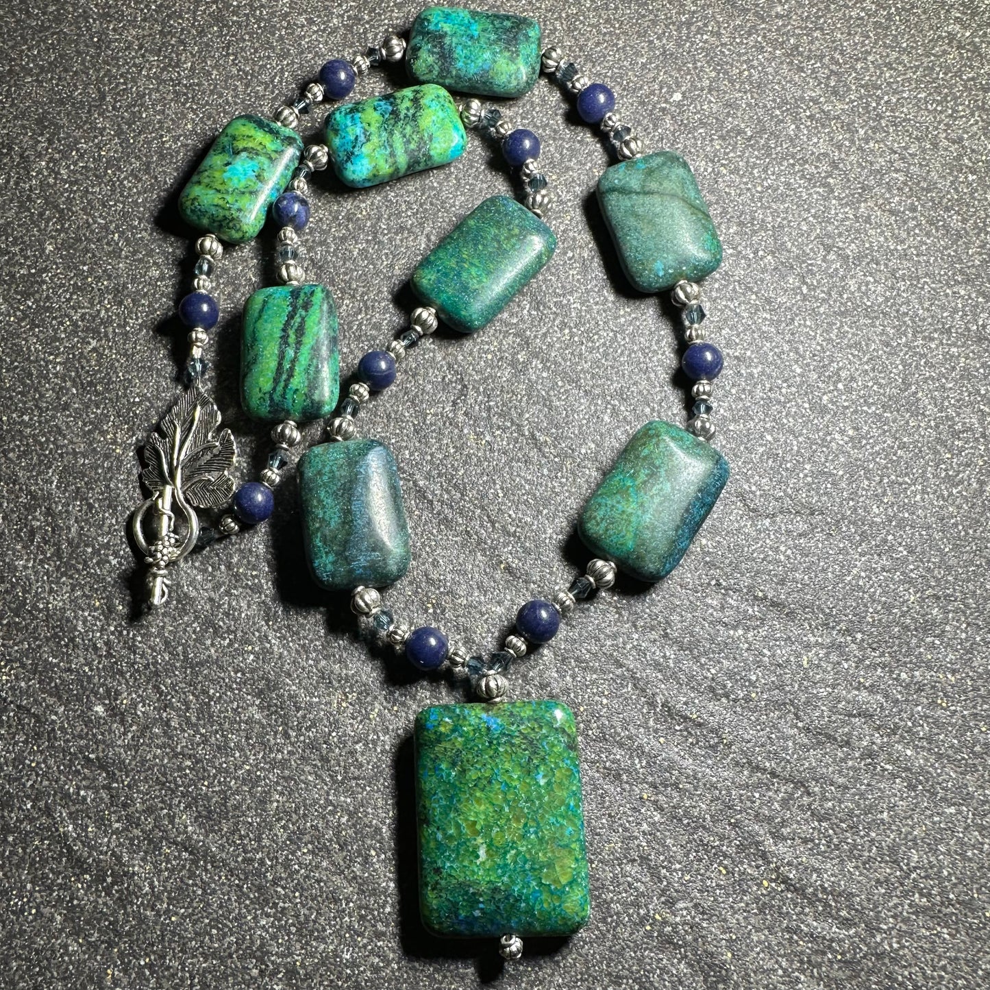 Chrysocolla and Lapis Necklace